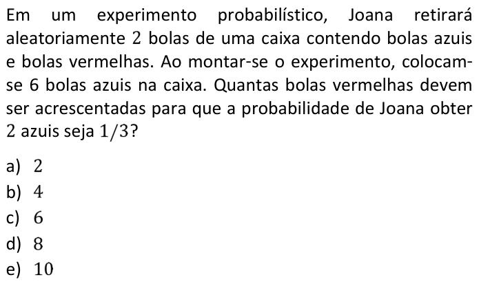 Questão 5 no caderno  da FUVEST 2016