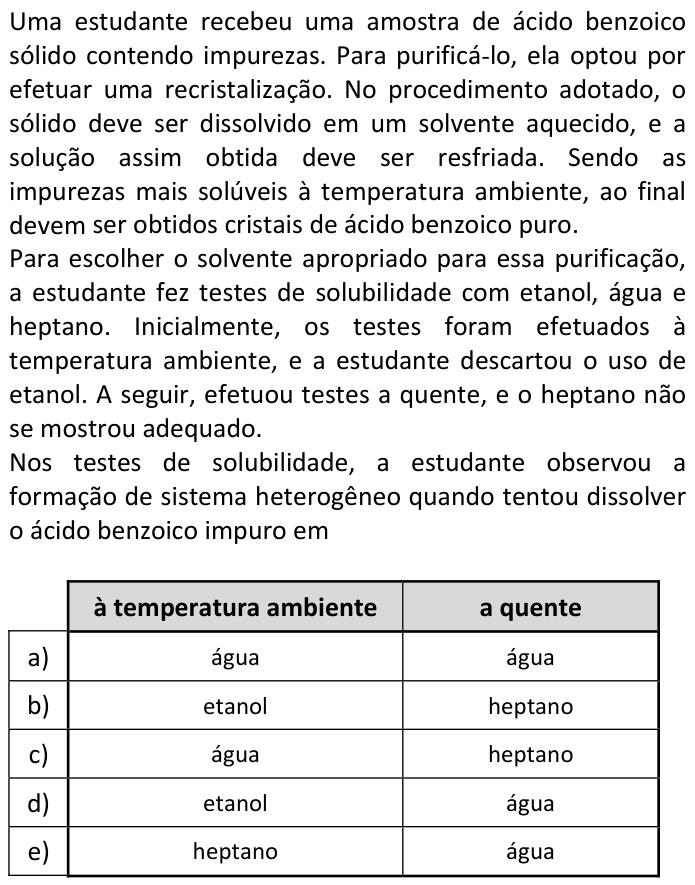 Questão 14 no caderno  da FUVEST 2016
