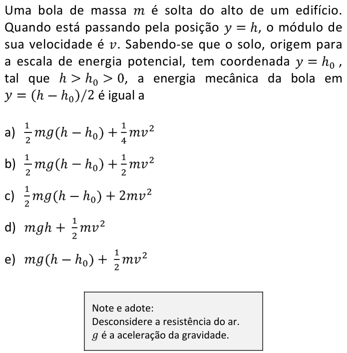 Questão 24 no caderno  da FUVEST 2016