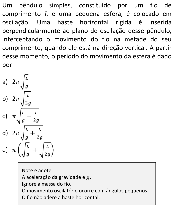 Questão 26 no caderno  da FUVEST 2016