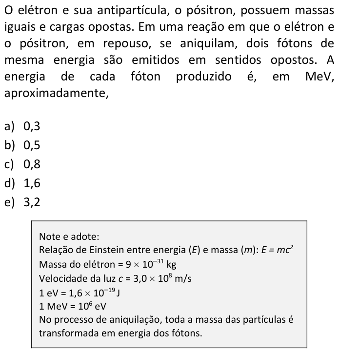 Questão 31 no caderno  da FUVEST 2016