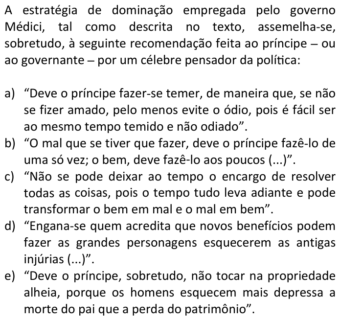 Questão 49 no caderno  da FUVEST 2016
