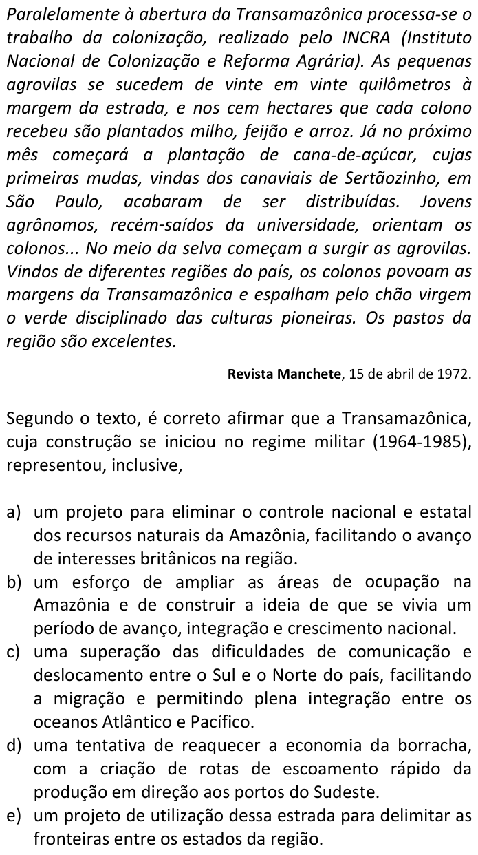 Questão 85 no caderno  da FUVEST 2016