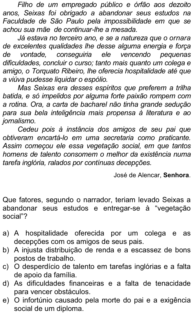 Questão 3 no caderno  da FUVEST 2009
