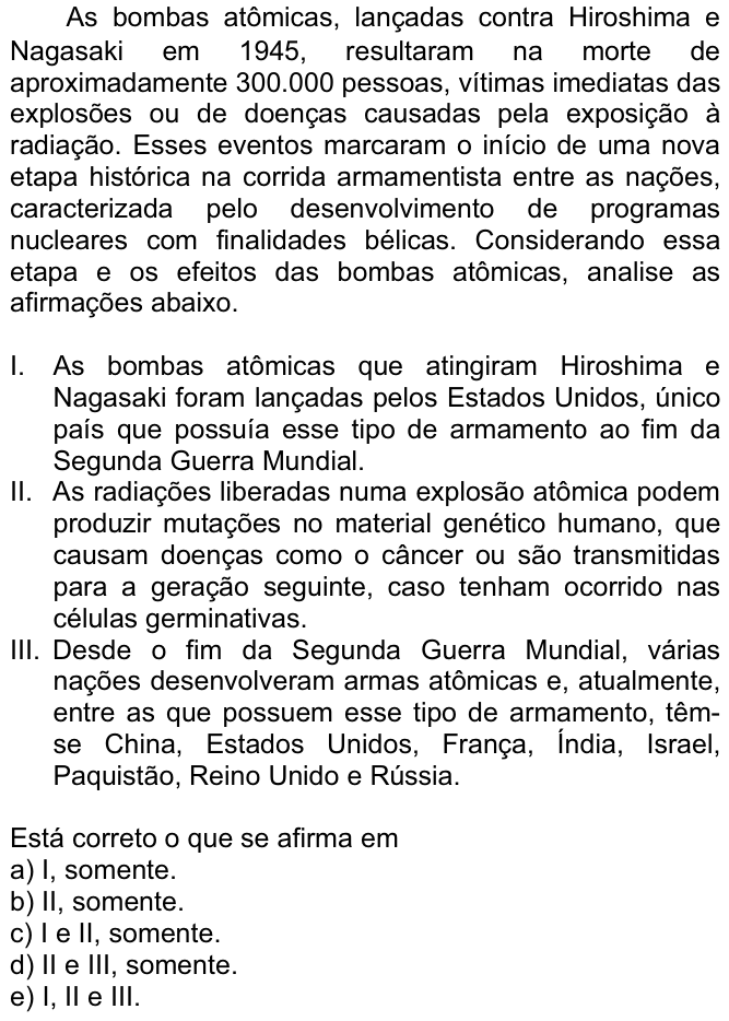 Questão 9 no caderno  da FUVEST 2009