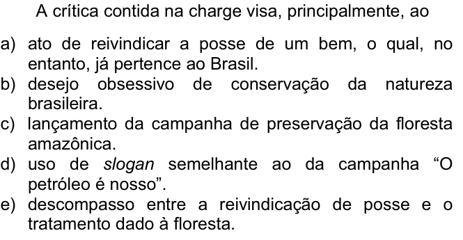 Questão 10 no caderno  da FUVEST 2009