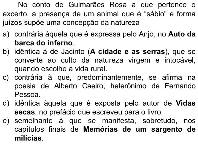 Questão 19 no caderno  da FUVEST 2009