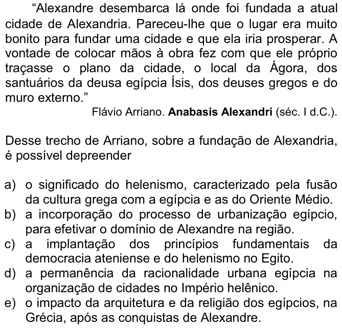 Questão 26 no caderno  da FUVEST 2009
