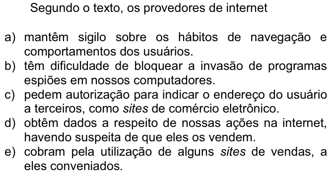 Questão 39 no caderno  da FUVEST 2009