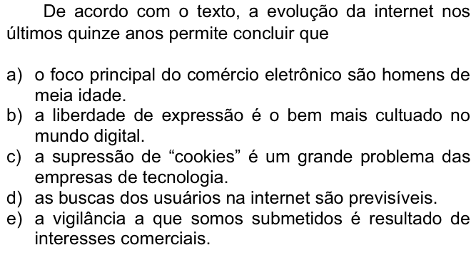 Questão 40 no caderno  da FUVEST 2009