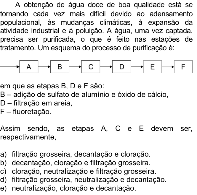 Questão 61 no caderno  da FUVEST 2009