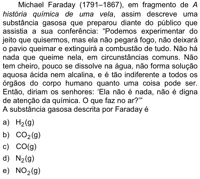 Questão 63 no caderno  da FUVEST 2009