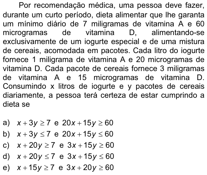 Questão 5 no caderno  da FUVEST 2008