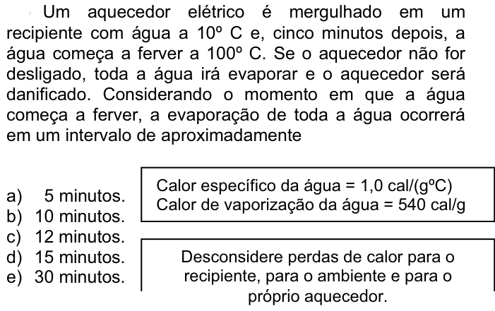 Questão 14 no caderno  da FUVEST 2008