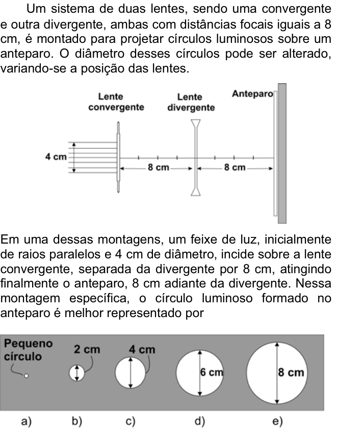 Questão 16 no caderno  da FUVEST 2008