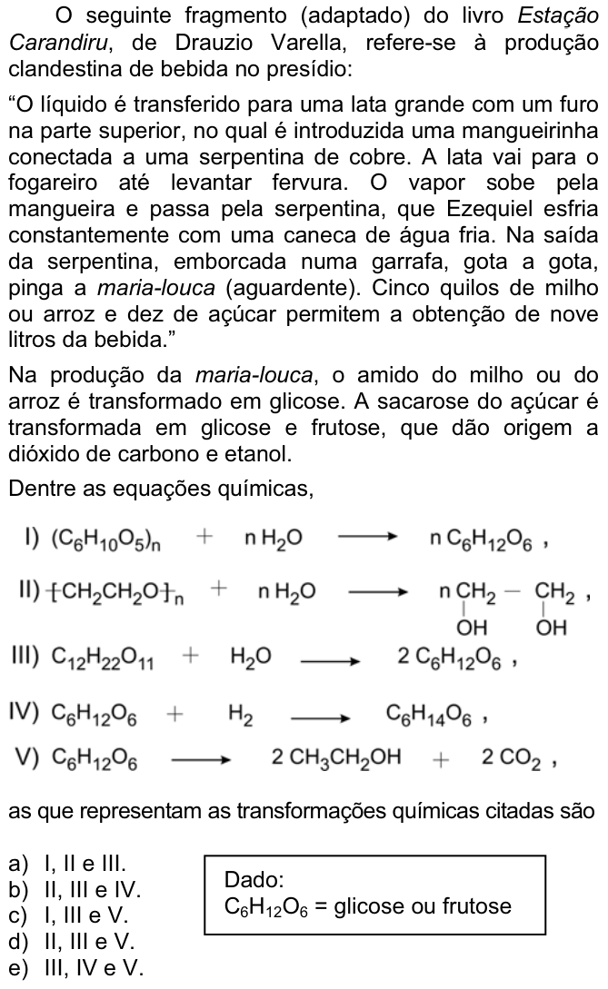 Questão 27 no caderno  da FUVEST 2008