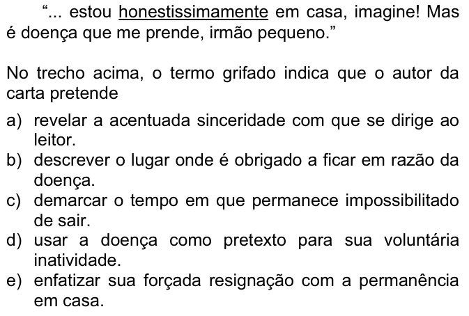 Questão 43 no caderno  da FUVEST 2008