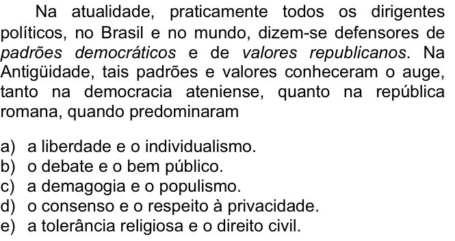 Questão 71 no caderno  da FUVEST 2008