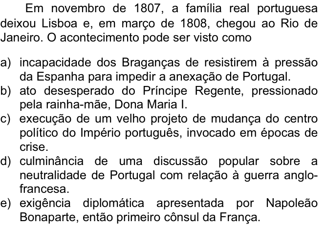Questão 74 no caderno  da FUVEST 2008