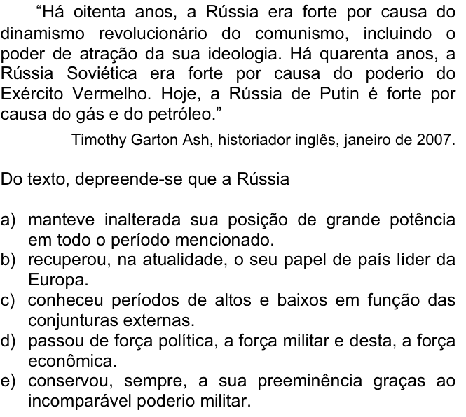 Questão 80 no caderno  da FUVEST 2008