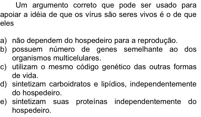 Questão 85 no caderno  da FUVEST 2008
