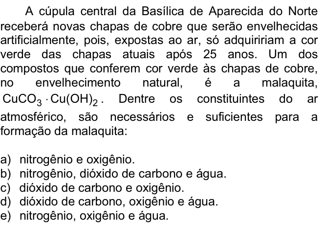 Questão 25 no caderno  da FUVEST 2007