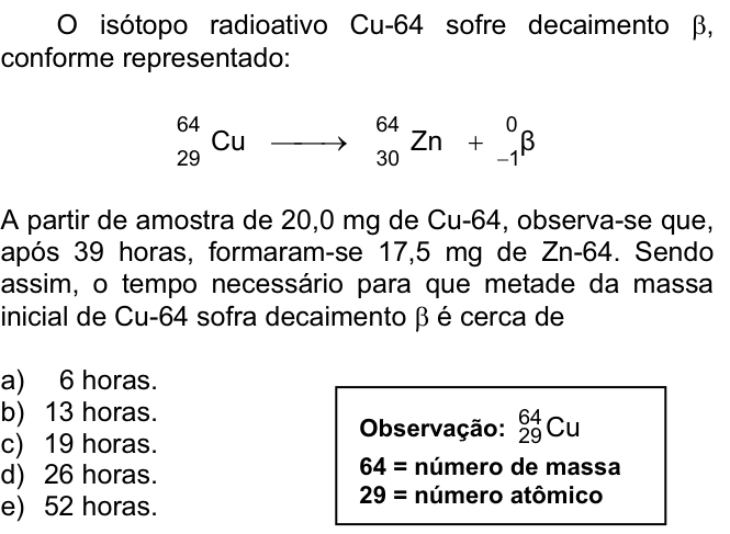 Questão 26 no caderno  da FUVEST 2007