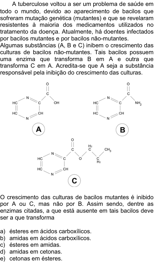 Questão 29 no caderno  da FUVEST 2007