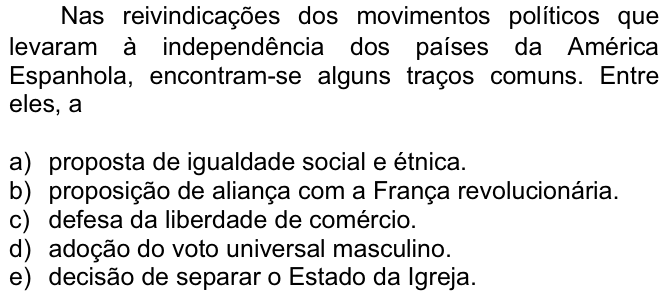 Questão 42 no caderno  da FUVEST 2007