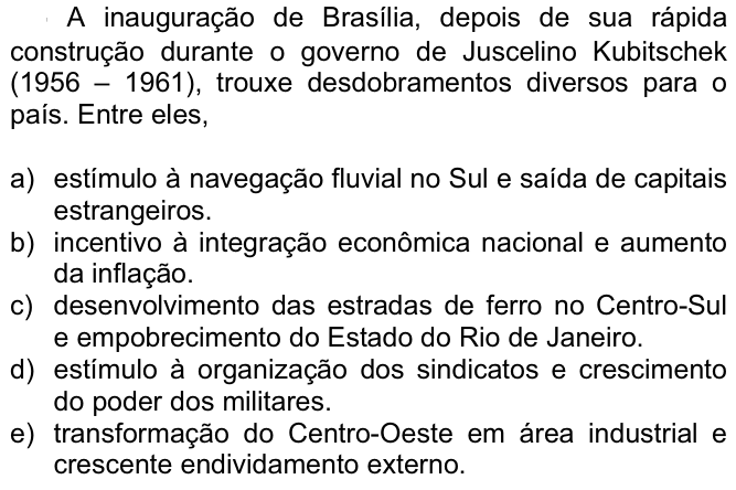 Questão 44 no caderno  da FUVEST 2007