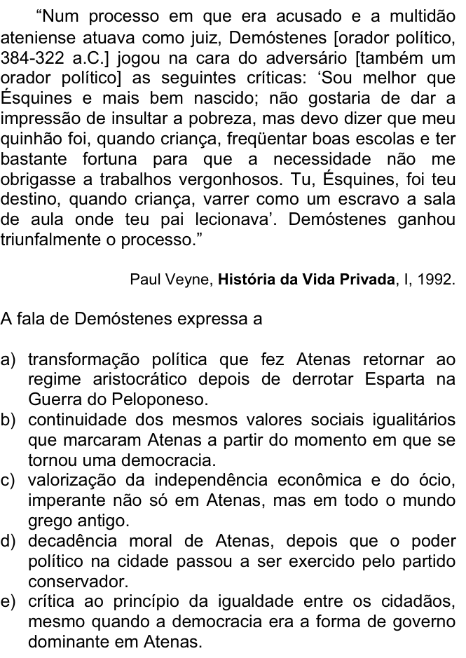 Questão 45 no caderno  da FUVEST 2007