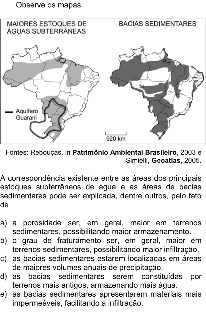 Questão 55 no caderno  da FUVEST 2007