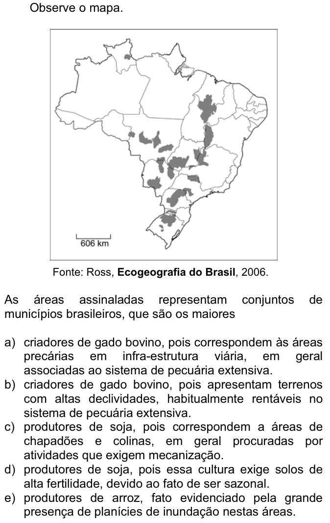 Questão 56 no caderno  da FUVEST 2007