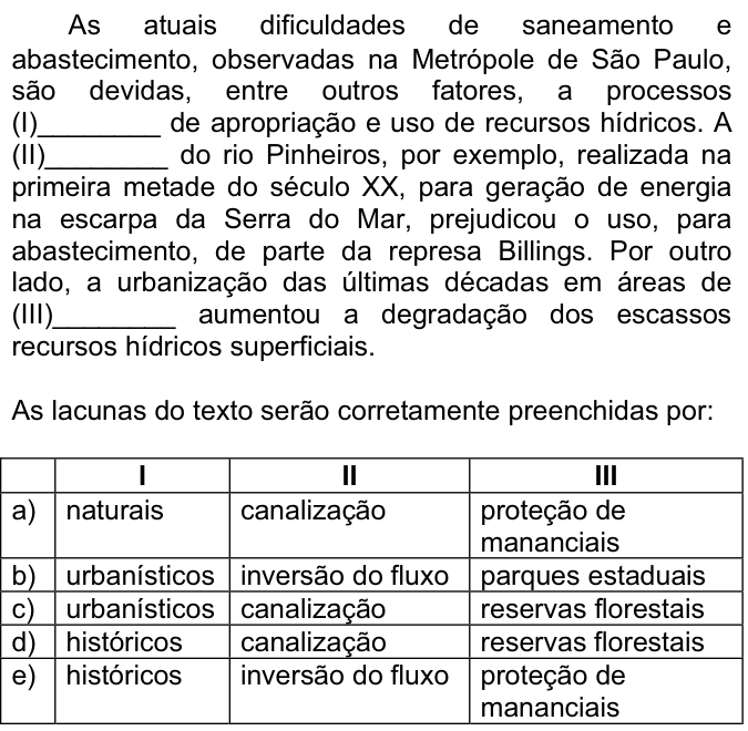 Questão 59 no caderno  da FUVEST 2007
