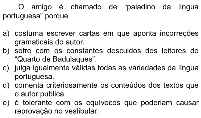 Questão 66 no caderno  da FUVEST 2007