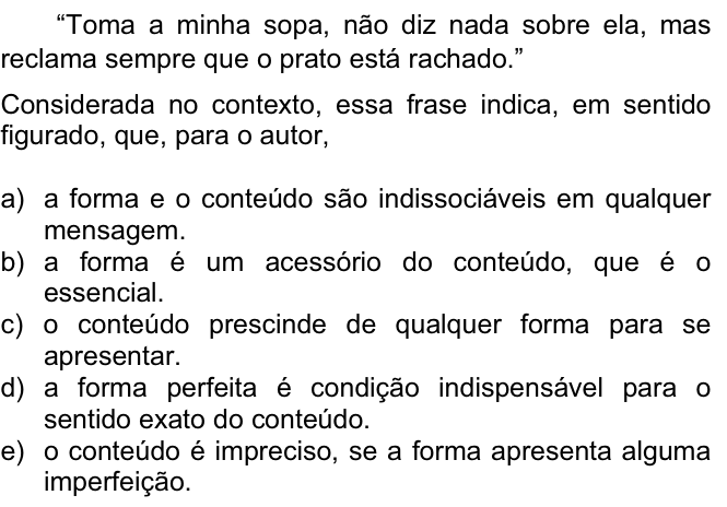 Questão 67 no caderno  da FUVEST 2007