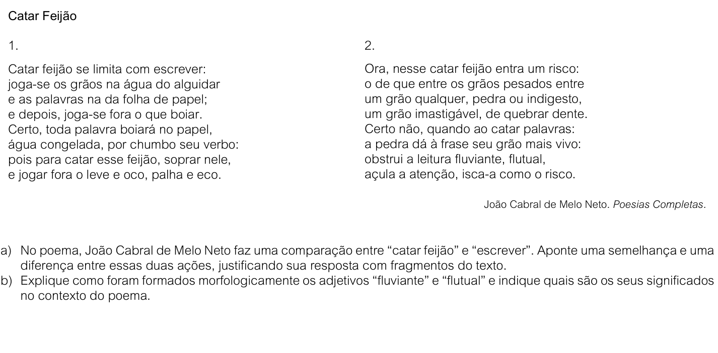 Questão 5 no caderno  da 2ª fase da FUVEST 2026