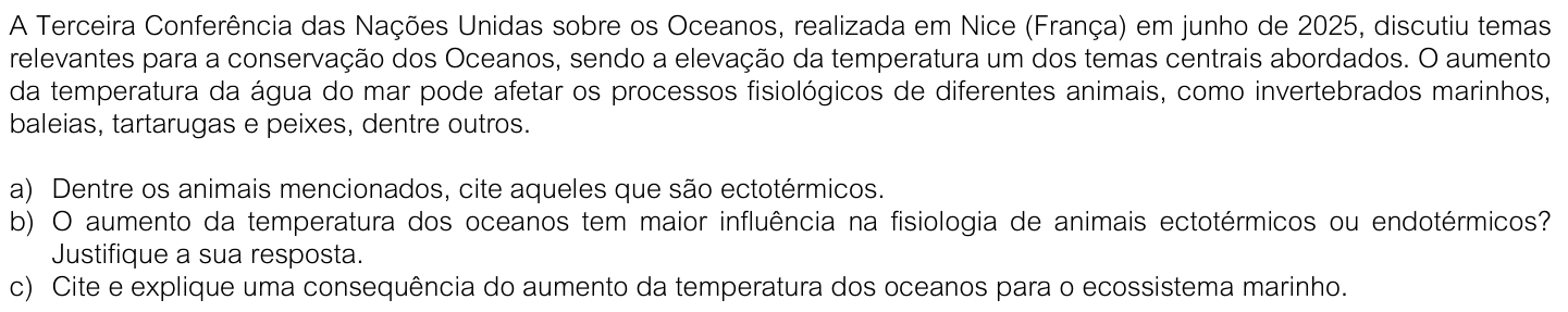 Questão B01 no caderno  da 2ª fase da FUVEST 2026