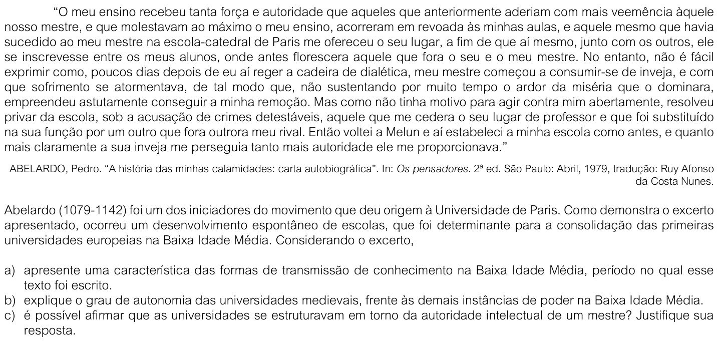 Questão H04 no caderno  da 2ª fase da FUVEST 2026
