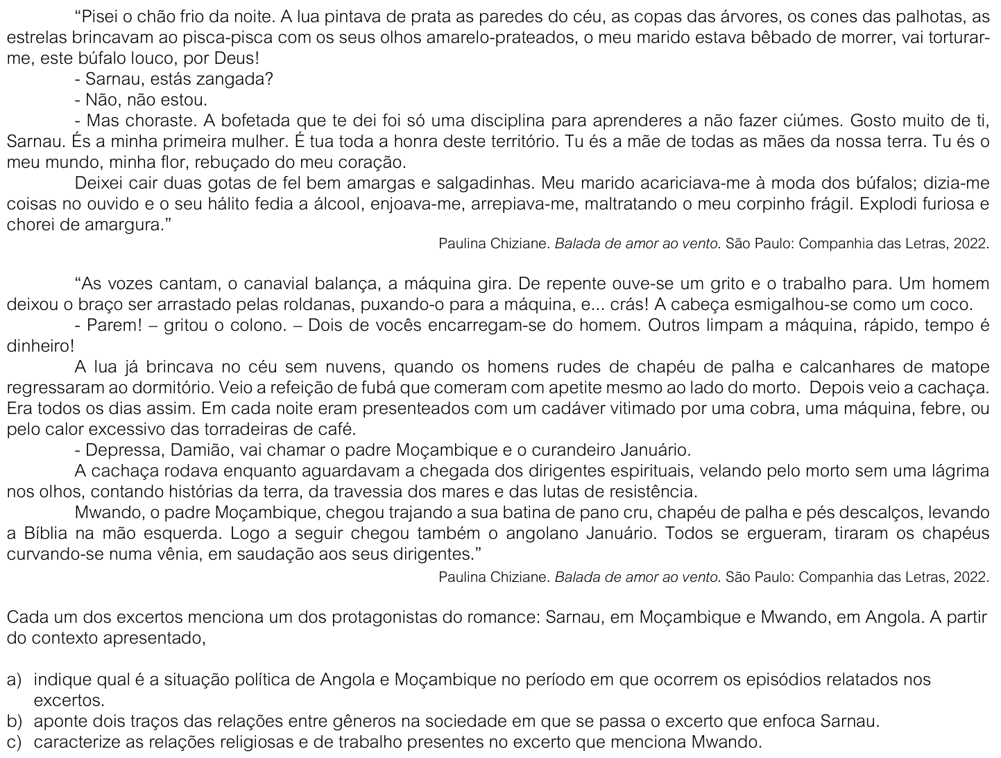 Questão H06 no caderno  da 2ª fase da FUVEST 2026