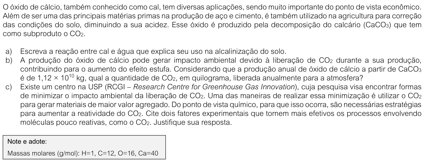 Questão Q01 no caderno  da 2ª fase da FUVEST 2026