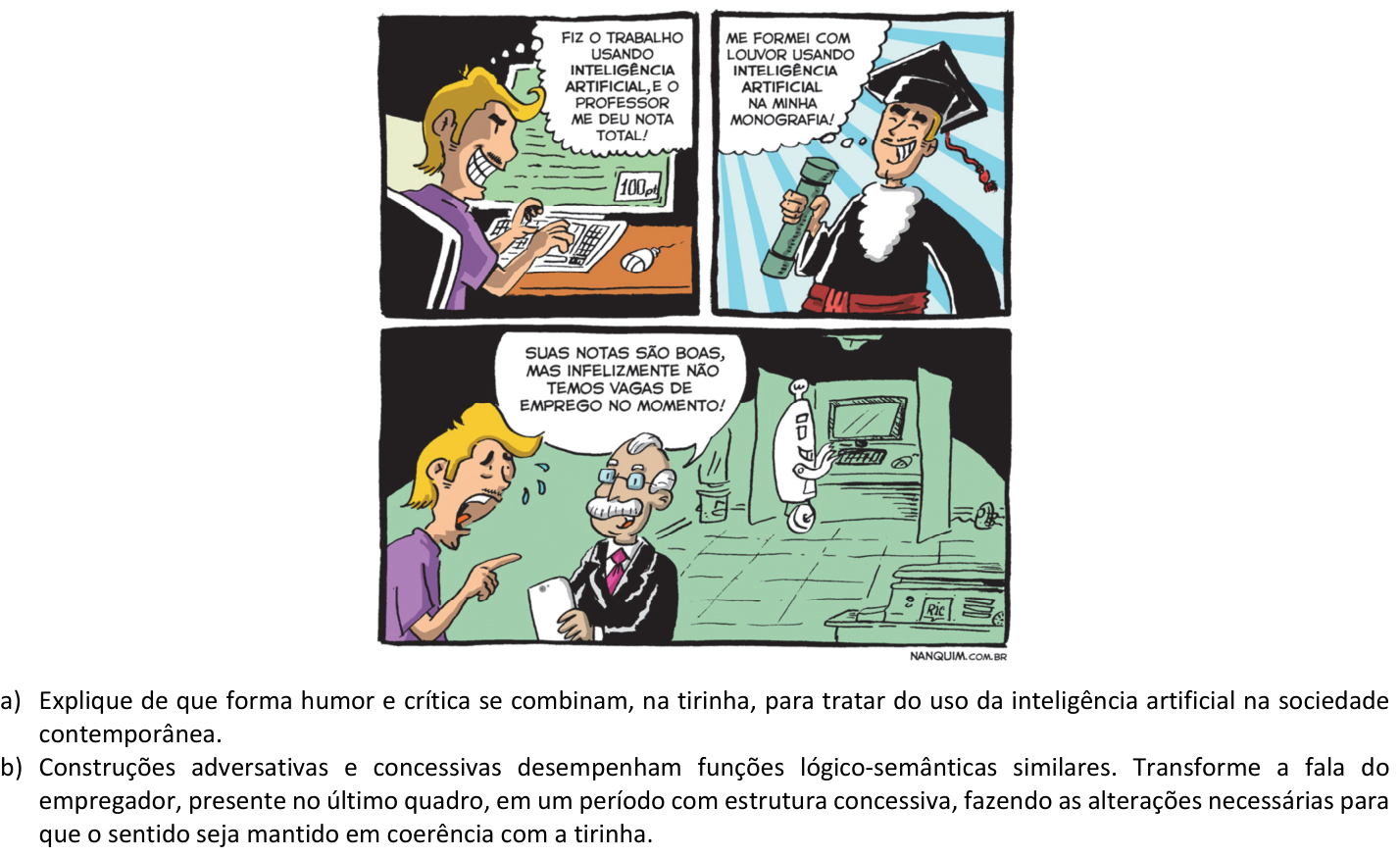 Questão 7 no caderno  da 2ª fase da FUVEST 2025