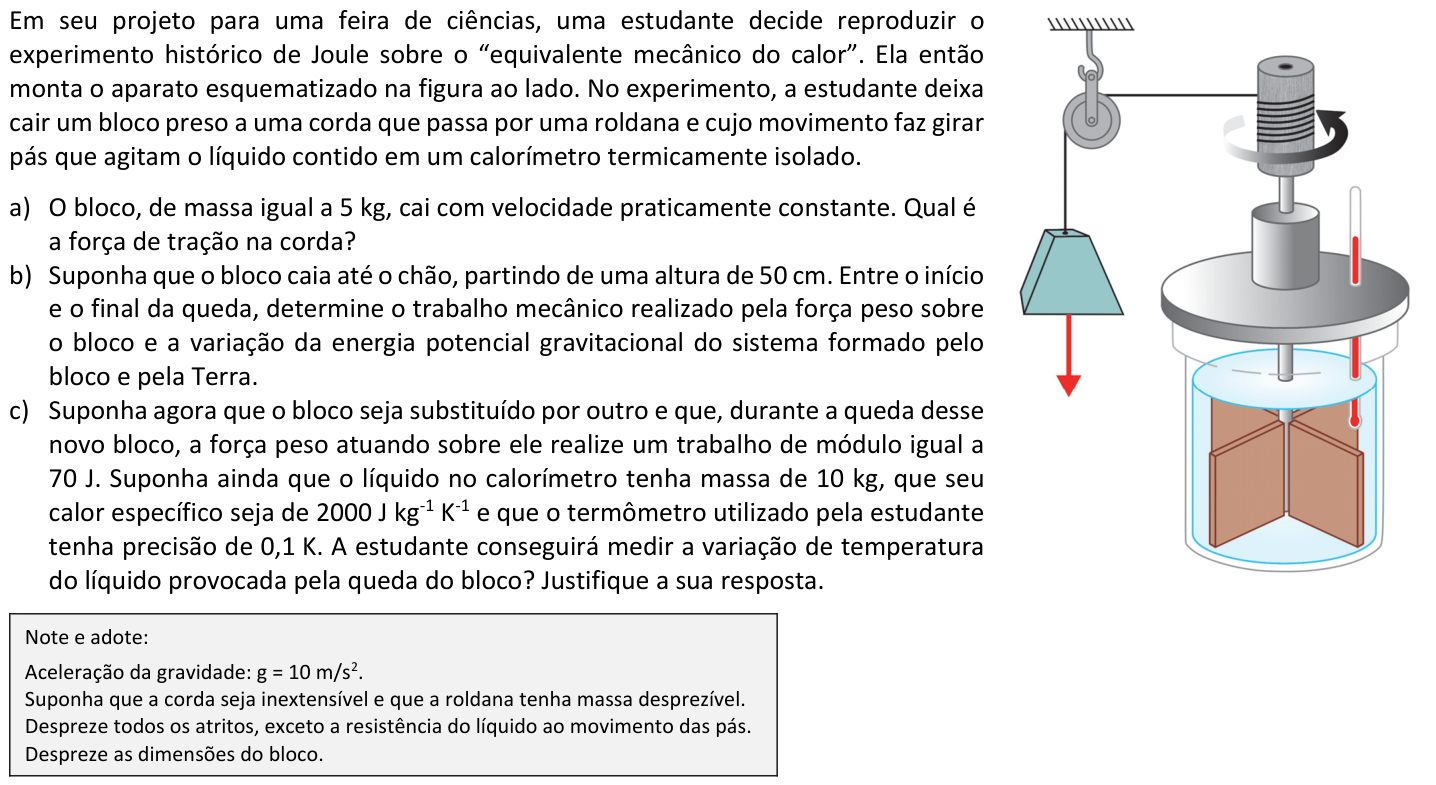 Questão F01 no caderno  da 2ª fase da FUVEST 2025