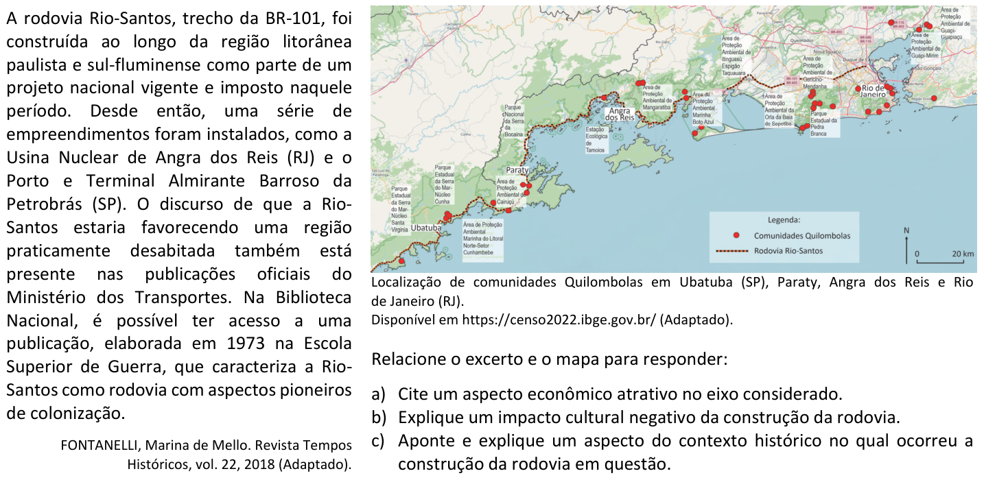 Questão G02 no caderno  da 2ª fase da FUVEST 2025