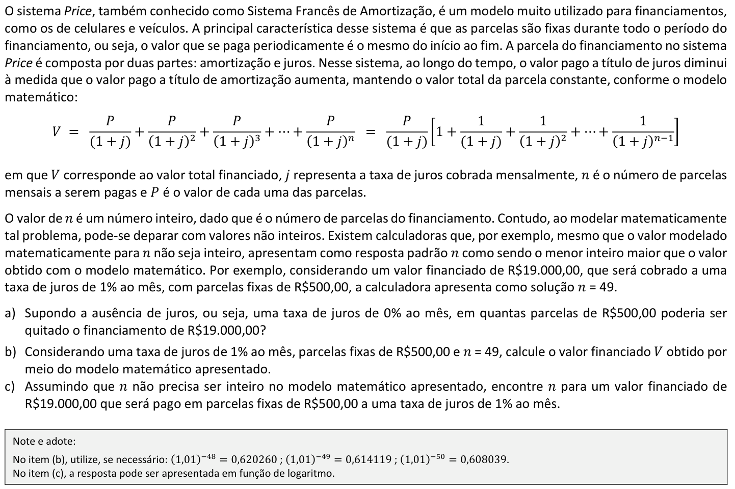 Questão M04 no caderno  da 2ª fase da FUVEST 2025