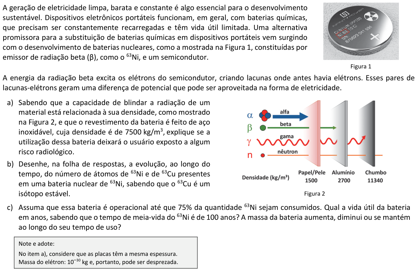 Questão Q05 no caderno  da 2ª fase da FUVEST 2025
