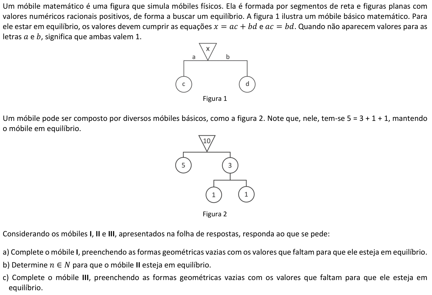 Questão M01 no caderno  da 2ª fase da FUVEST 2024