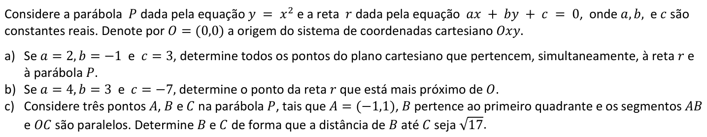Questão M03 no caderno  da 2ª fase da FUVEST 2024