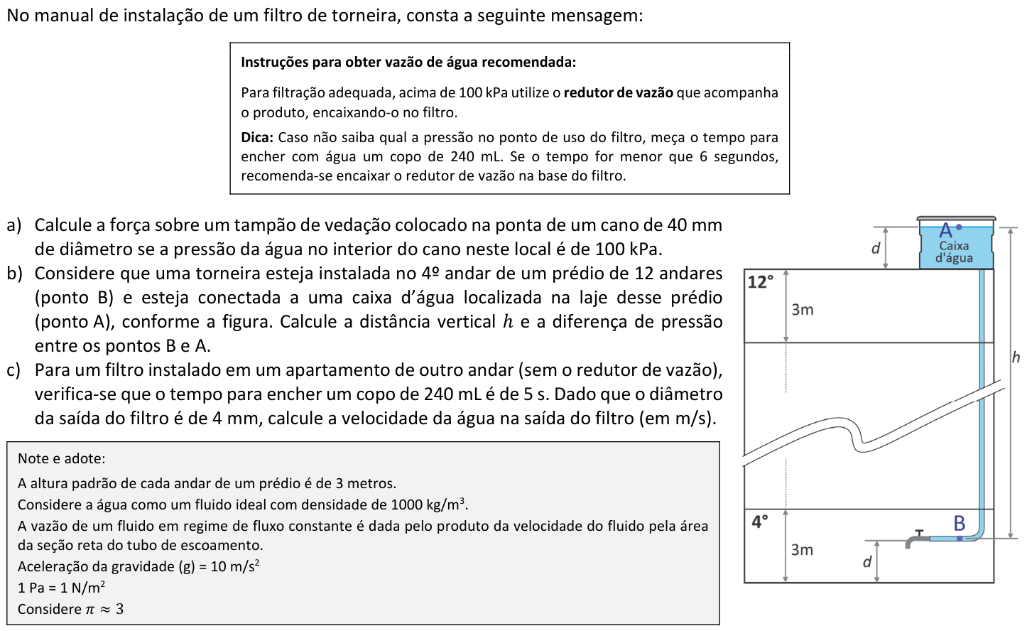 Questão F02 no caderno  da 2ª fase da FUVEST 2024