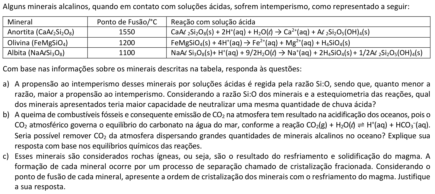 Questão Q06 no caderno  da 2ª fase da FUVEST 2024